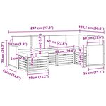 vidaXL Ensemble de canapés d'extérieur 5 pc Naturel et Crème
