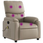 vidaXL Fauteuil de massage inclinable Cappuccino Similicuir