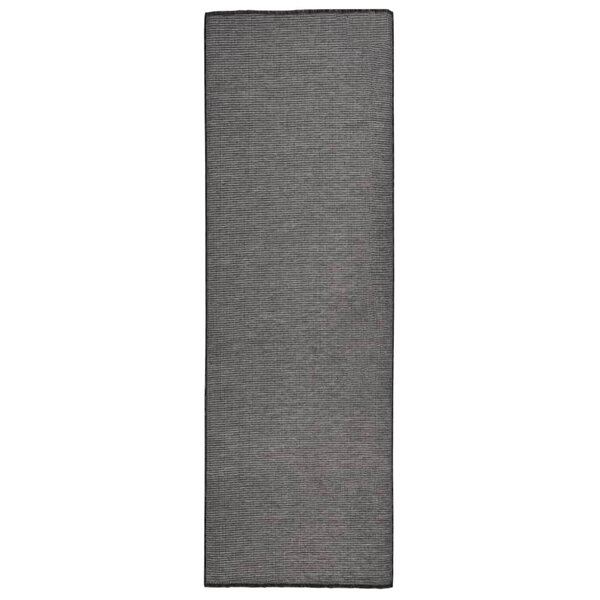 vidaXL Tapis à tissage plat d'extérieur 80x250 cm Gris