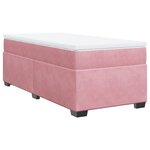 vidaXL Sommier à lattes de lit avec matelas Rose 90x200 cm Velours