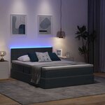 vidaXL Lit avec des lumières à LED Gris foncé 140 x 190 cm Velours