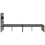 vidaXL Cadre de lit en métal sans matelas chêne sonoma 140x190 cm