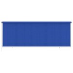 vidaXL Store roulant d'extérieur 400x140 cm Bleu PEHD