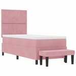 vidaXL Lit à ressorts avec matelas Rose 80 x 200 cm Velours