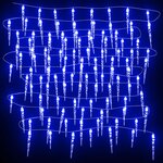 vidaXL Guirlande lumineuse à glaçons de Noël 100 Pièces Bleu Acrylique