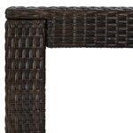 vidaXL Ensemble de bar de jardin avec coussins 7 Pièces marron poly rotin