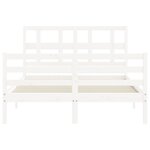 vidaXL Cadre de lit sans matelas blanc 120x200 cm bois massif