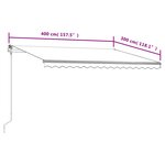 vidaXL Auvent rétractable automatique 400x300 cm Orange et marron
