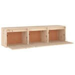 vidaXL Meubles TV 3 Pièces Bois massif de pin