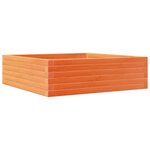 vidaXL Jardinière cire marron 80x80x23 cm bois de pin massif