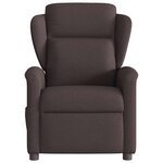 vidaXL Fauteuil de massage inclinable Marron foncé Tissu