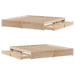 vidaXL Cadre de lit sans matelas 200x200 cm bois massif de pin