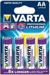 Blister de 4 piles 'Professional Lithium' LR6 Mignon (AA) VARTA