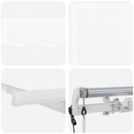 vidaXL Auvent Rétractable Blanc 350x200 cm 350 x 200 cm 3.5 x 2 m