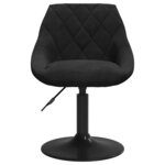 vidaXL Chaise de salle à manger Noir Velours