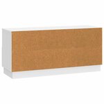 vidaXL Meuble TV Blanc brillant 102 x 34 5 x 47 cm Bois d'ingénierie