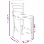 VidaXL Tabourets de bar 2 Pièces blanc bois massif d'hévéa