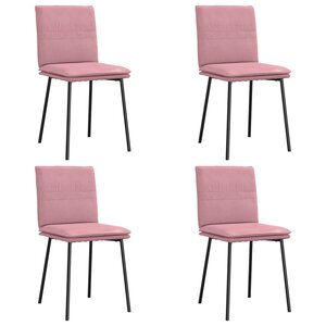 vidaXL Chaises à manger lot de 4 Rose Velours
