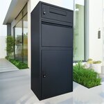 Boîte aux lettres avec compartiment séparé - ParcelXL - Noir - Boîte à colis autonome