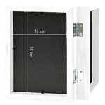 vidaXL Cadre photo dépliable en deux Blanc 2x(13x18 cm)