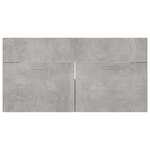 Vidaxl ensemble de meubles de salle de bain gris béton aggloméré