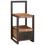 vidaXL Support valet Multicolore Bois massif de récupération