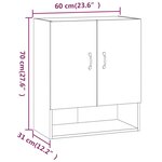 vidaXL Armoire murale Blanc 60x31x70 cm Bois d'ingénierie