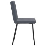 vidaXL Chaises à manger lot de 6 gris foncé velours