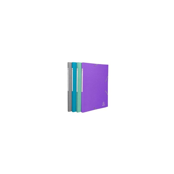 Chemises À Élastiques À Rabats Maxi Capacity Carte Enduite Teksto - A4 - Couleurs Assorties - Exacompta