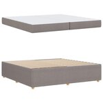 vidaXL Cadre de lit avec matelas Taupe 200 x 200 cm tissu