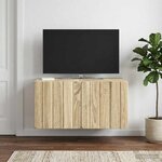vidaXL Meuble TV mural 59 5 x 41 x 30 cm Chêne Sonoma