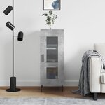 vidaXL Buffet Gris béton 34 5x34x90 cm Bois d'ingénierie