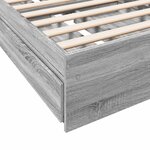 vidaXL Cadre de lit avec tiroirs sans matelas sonoma gris 100x200 cm