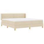 vidaXL Lit à ressorts avec matelas Crème 200 x 180 cm Polyester
