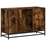 vidaXL Armoire de lavabo de salle de bain chêne fumé 90x33x60 cm