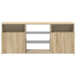 vidaXL Meuble TV avec lumières LED chêne sonoma 120x30x50 cm