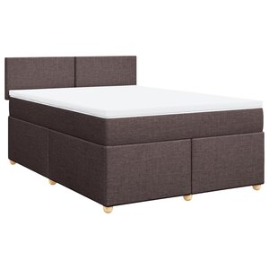 vidaXL Sommier à lattes de lit avec matelas Marron foncé 160x200 cm