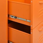 vidaXL Armoire à tiroirs Orange 80x35x101 5 cm Acier