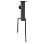 vidaXL Support de parasol avec piquets 2 Pièces 9x35 cm acier galvanisé