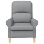 vidaXL Fauteuil gris clair 52 cm en tissu.