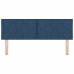 vidaXL Tête de lit avec des lumières à LED Réglable Bleu 160 cm tissu