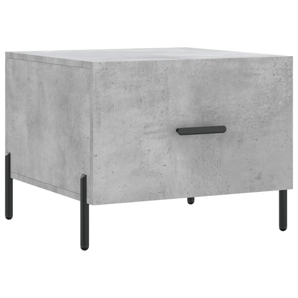 vidaXL Table basse gris béton 50x50x40 cm bois d'ingénierie