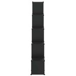 vidaXL Cubes de rangement 15 Pièces Noir PP