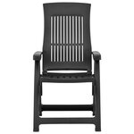 vidaXL Chaises inclinables de jardin 2 Pièces Plastique Anthracite