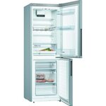 Bosch kgv33vleas - réfrigérateur congélateur bas - 288l (194+94) - froid brassé - l 60cm x h 176cm - inox