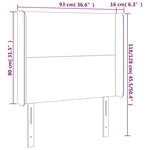 vidaXL Tête de lit à LED Cappuccino 93x16x118/128 cm Similicuir