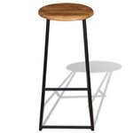 vidaXL Tabourets de bar lot de 2 bois de teck massif