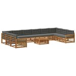 vidaXL Ensembles de canapés 11 pc Bois d'Acacia Massif