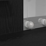 vidaXL Table de Toilette Chêne noir 96 x 39 x 142 cm Bois d'ingénierie