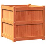 vidaXL Jardinières 2 Pièces cire marron bois de pin massif